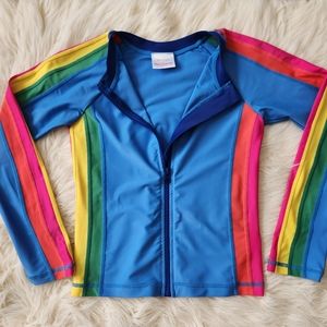 Y2K Vibes Rainbow Spandex Top